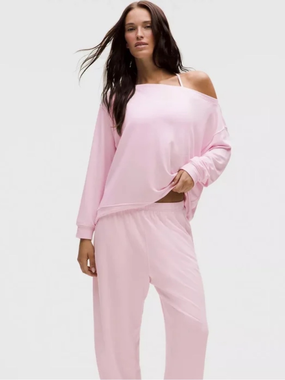 NWT Lululemon Becalm Boat Neck Long Sleeve – Blissful Pink – Size XS